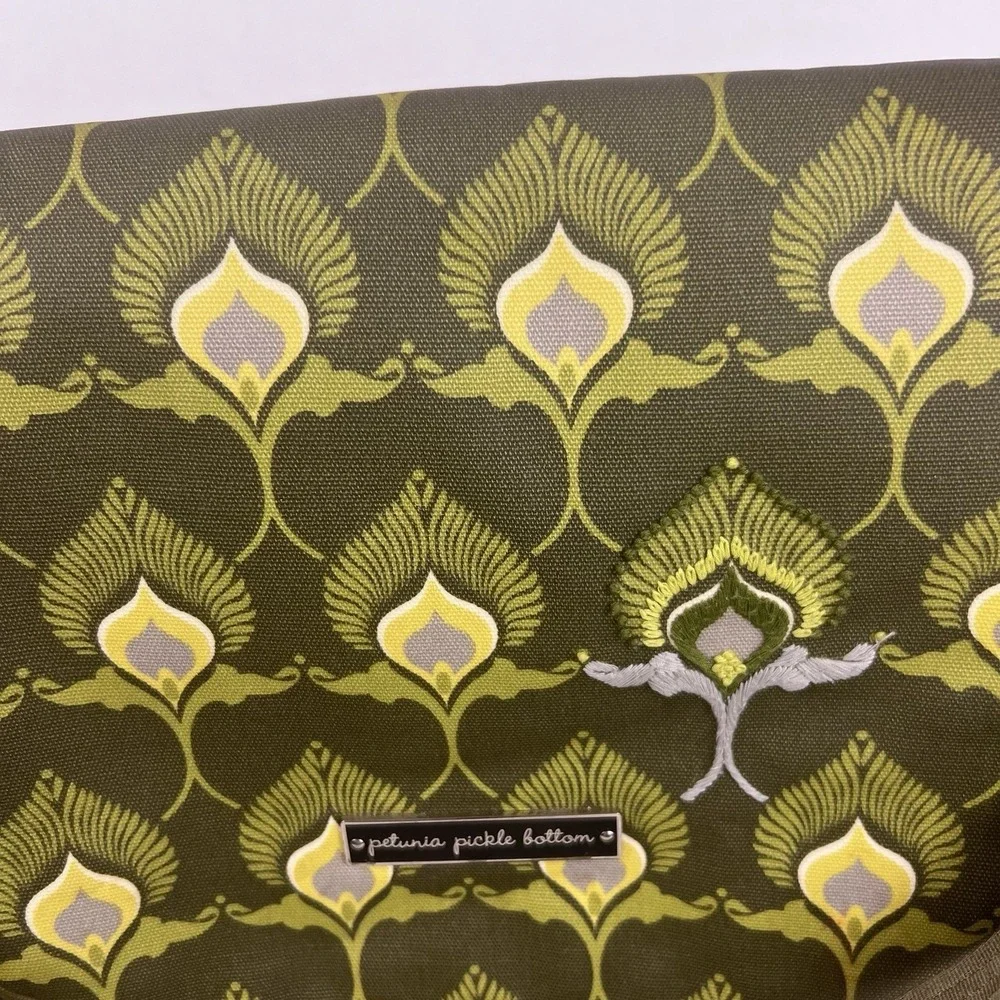 Petunia Pickle‎ Bottom Diaper Bag Large Boxy Backpack Green Floral